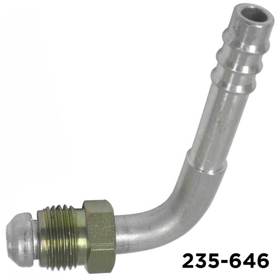 Fitting Barb 90 Degree #6 Male Flare x #6 Hose