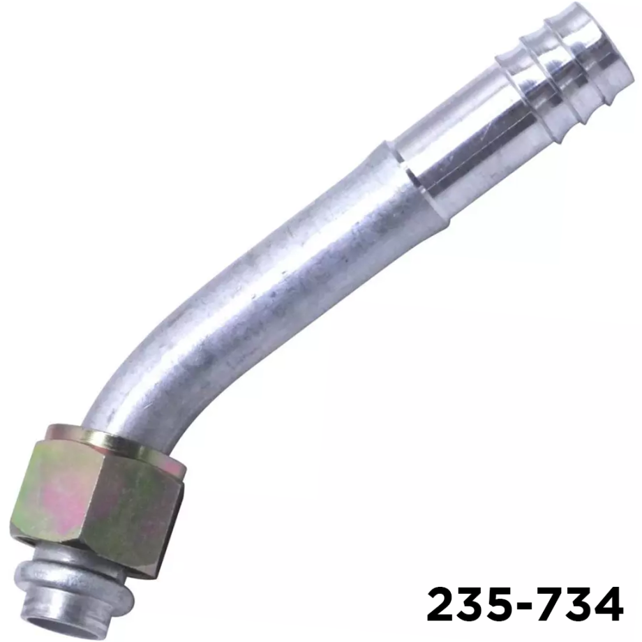 Fitting Barb 45 Degree #10 Female Oring x #12 Hose