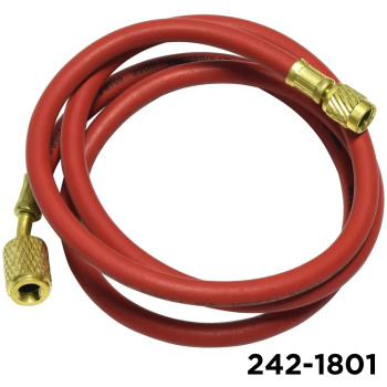 R-12 Charging Hose 60" Red 1/4" Female Fittings