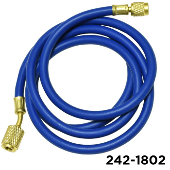 R-12 Charging Hose 60" Blue 1/4" Female Fittings