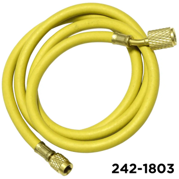 R-12 Charging Hose 60" Yellow 1/4" Female Fittings