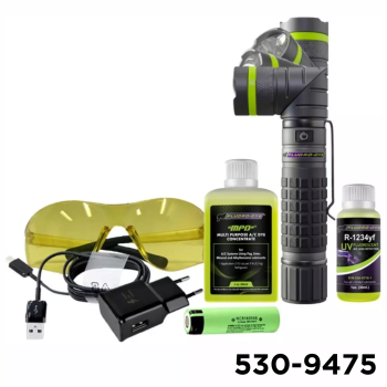 Fluoro-Dye A/C Start Up Kit High Intensity UV Light For 134A, R12, 410A, 22 & 1234YF 28 Applications W/O Injector