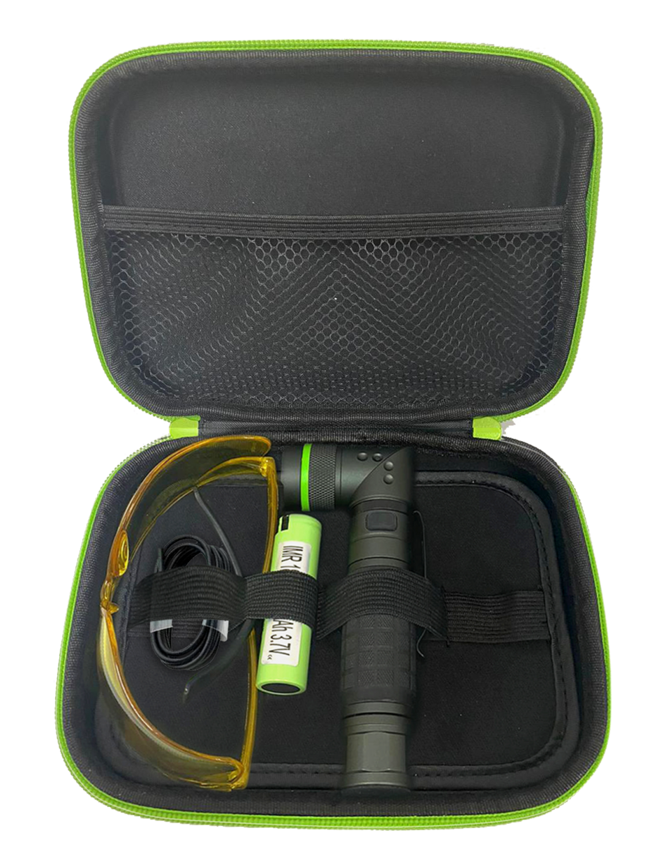 Versa Light 90 Degree Rechargeable High Intensity UV Light & Flash Light, Battery Charging Cable & Safety Glasses