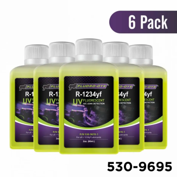 Fluoro-Dye 1234YF A/C Dye Concentrate 2 oz 6 Pack (144 Applications)