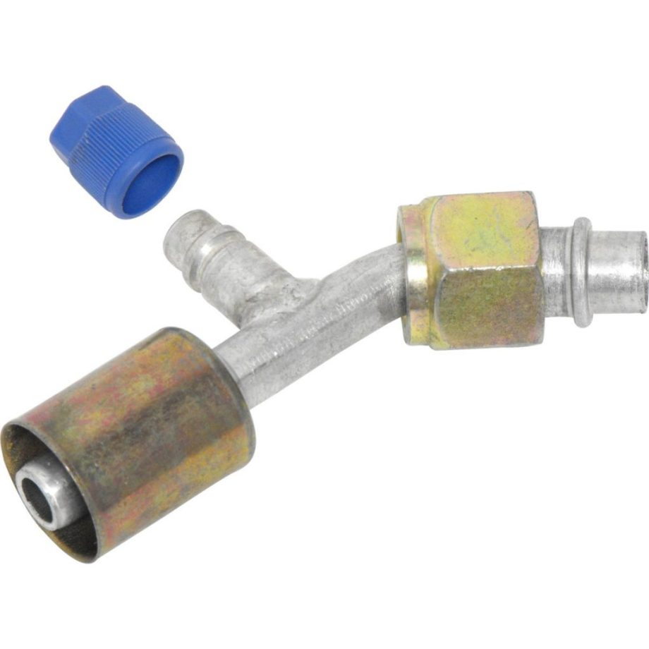 Beadlock Fitting 45 Deg R134a 13mm Port #10 Fem Oring x #10 Hose