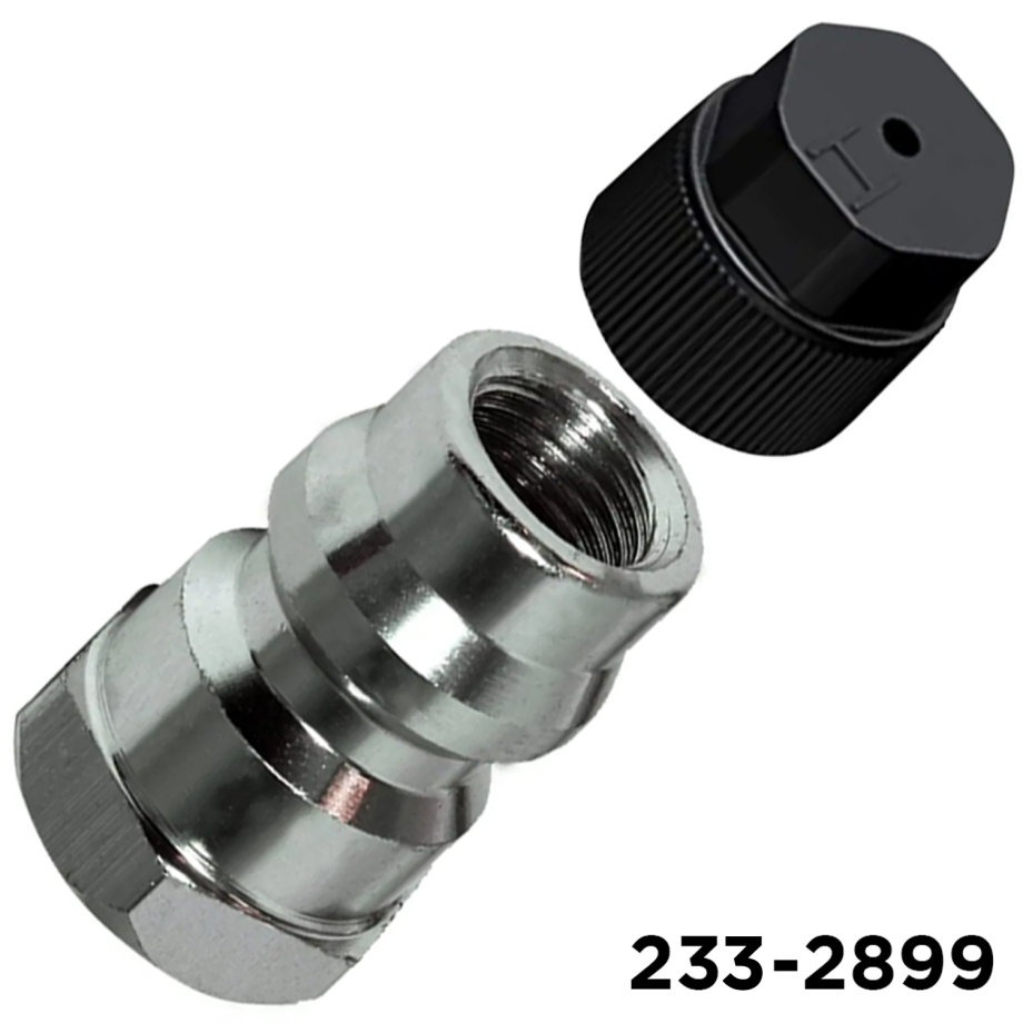 Fitting Retro Fit Service Port Aluminum High Side 16mm x 1/4″ Female
