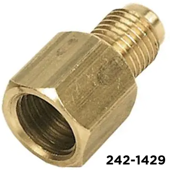 Adapter (134A) 1/2" Acme Female to 1/4" Male Flare Cylinder Adapter