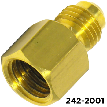 Adapter 134a 1/2 Acme Female x 1/4 Male Flare