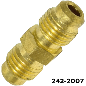 Adapter 1/4" Male Flare x 1/4" Male Flare (No Valve Core)