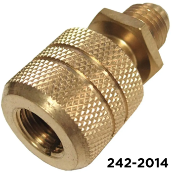 A/C Adapter Anti-Blowback 1/4 Female Flare x 1/4 Male Flare (Low Side)