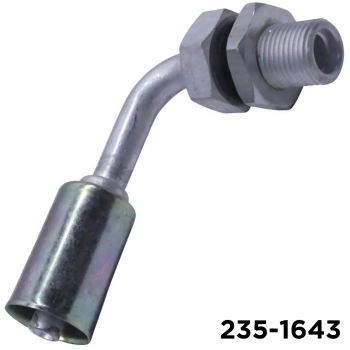 Bulkhead Beadlock Fitting 90 Degree #10 Male Insert Oring x #10 Hose