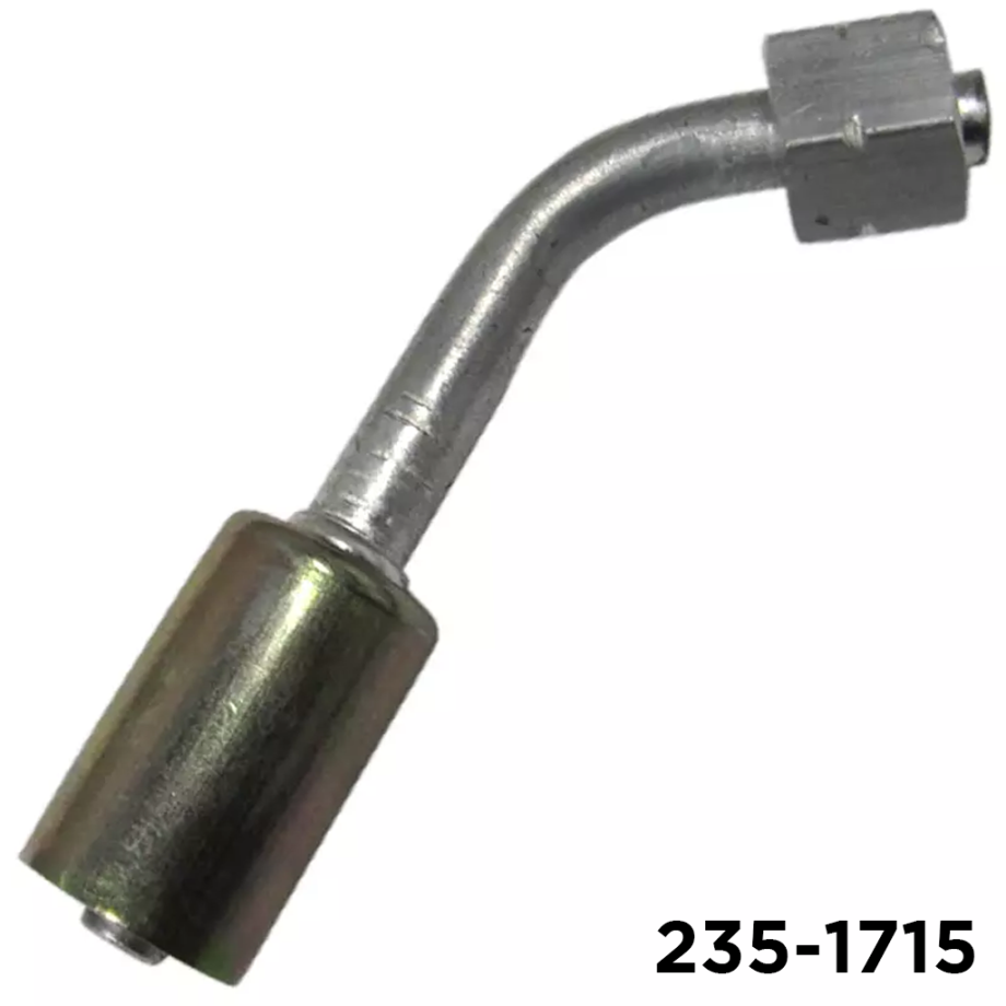 Beadlock Fitting 45 Degree Metric 14mm  Female Oring x #6 Hose