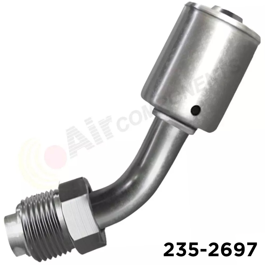 Beadlock Fitting Steel 45 Degree #8 Male Oring x #8 Hose