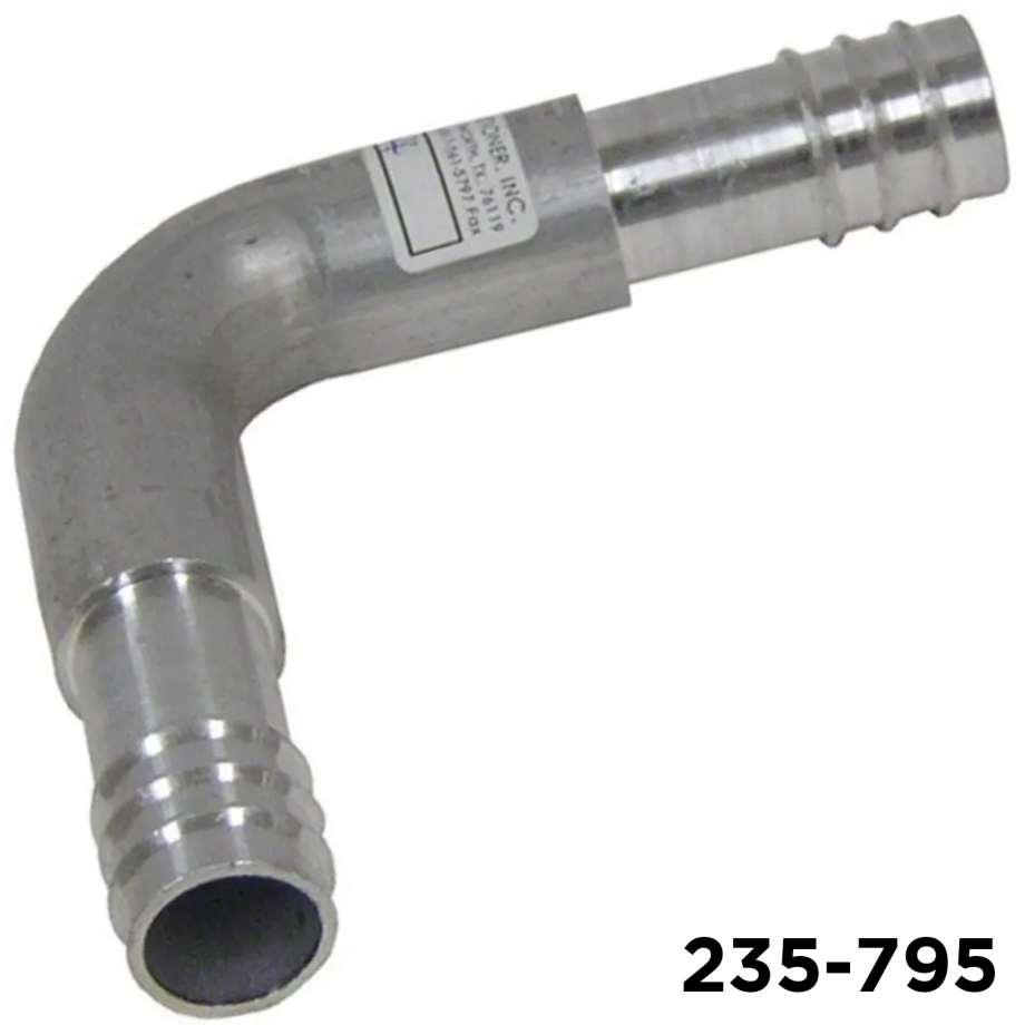 Fitting Barb Splicer 90 Degree #12 x #12 Hose