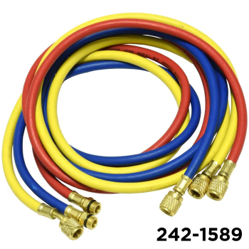 134A Charging Hose 60" Set 1/4"  W / Adapters 14mm Male x 1/2" Acme Female