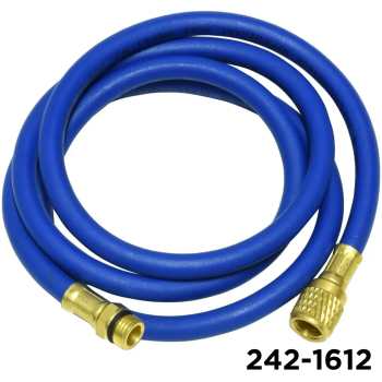 134A Charging Hose 96" Blue W / Adapters 14mm Male x 1/2" Acme Female