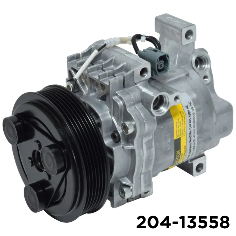NEW AFTERMARKET PANASONIC A/C COMPRESSOR WITH 6 POLY CLUTCH 12V