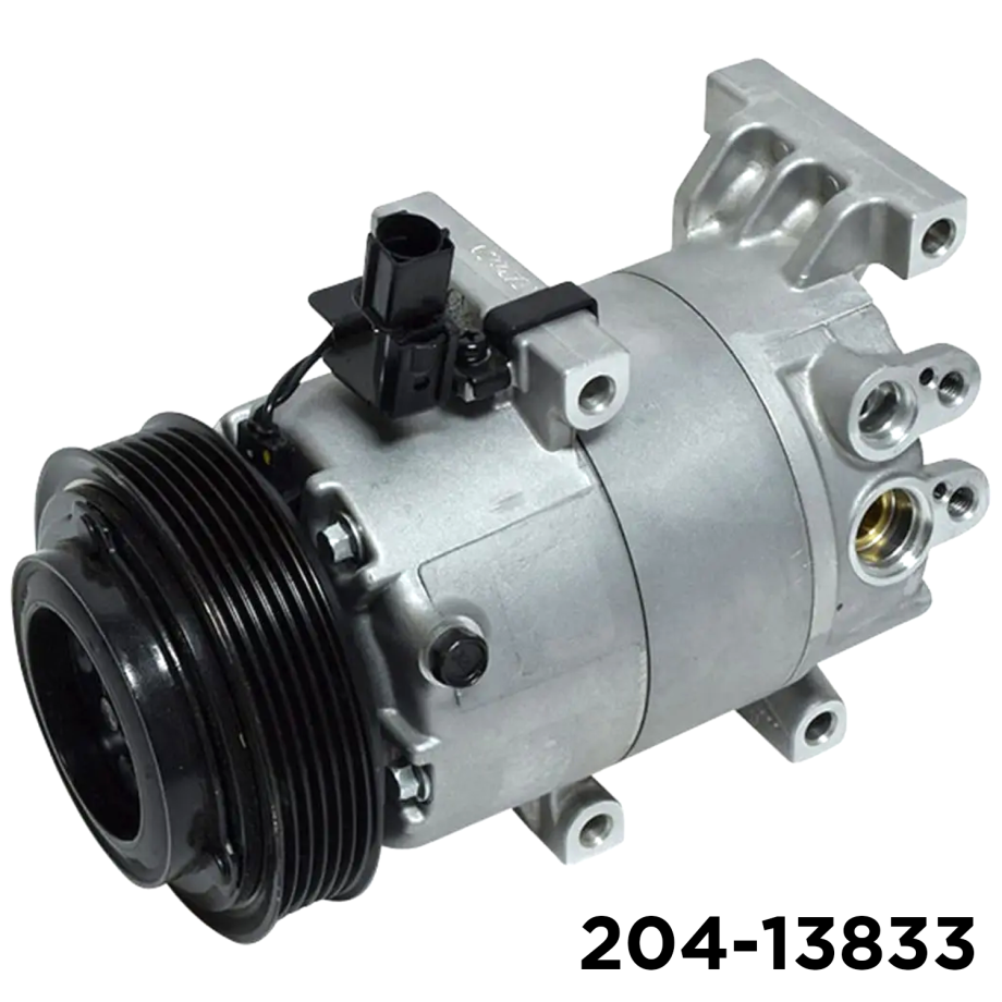 NEW AFTERMARKET VS12M A/C COMPRESSOR WITH 6 POLY CLUTCH 12V