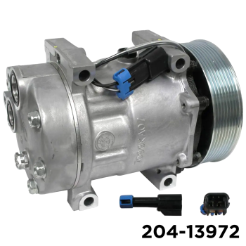 NEW OEM SANDEN SD7H15 A/C COMPRESSOR WITH 8 POLY CLUTCH 12V
