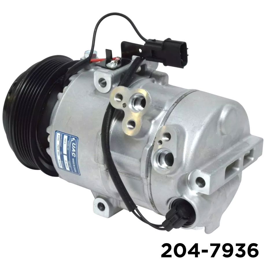 OEM DVE16 A/C COMPRESSOR WITH 6 POLY CLUTCH 12V