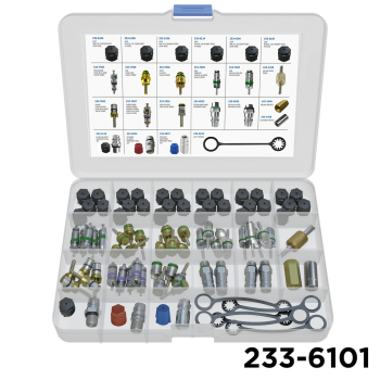 1234YF Universal Service Caps and Valve Core Kit