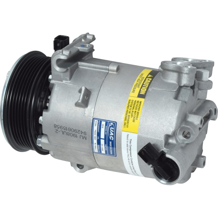 NEW AFTERMARKET VS16 A/C COMPRESSOR WITH 6 POLY CLUTCH 12V
