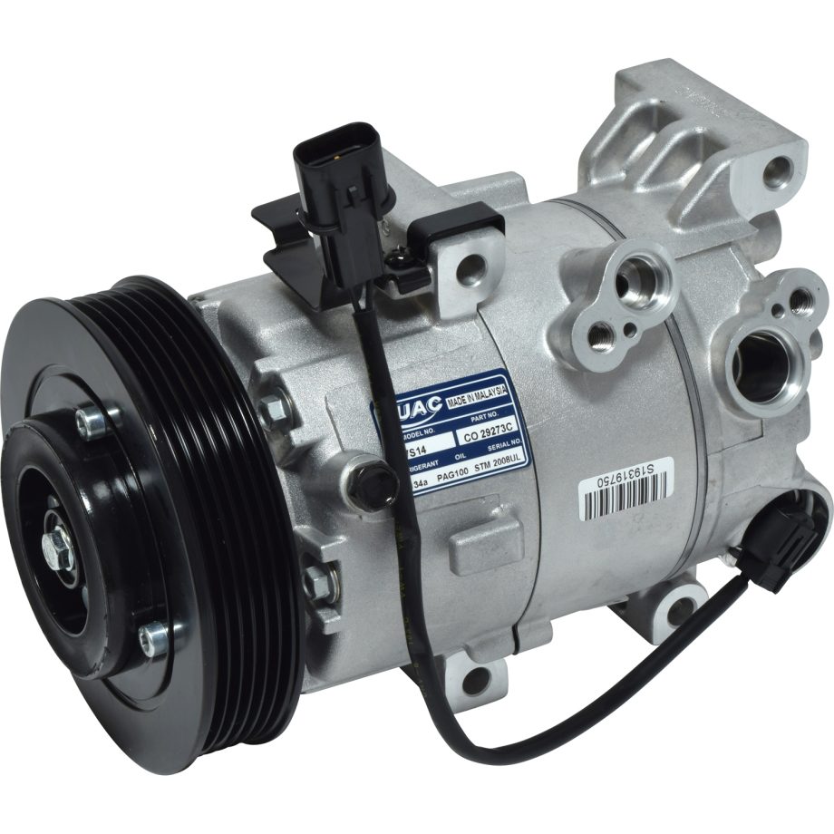 NEW AFTERMARKET VS14E A/C COMPRESSOR WITH 6 POLY CLUTCH 12V
