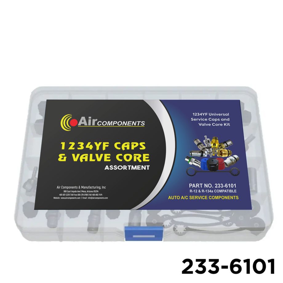 1234YF Universal Service Caps and Valve Core Kit