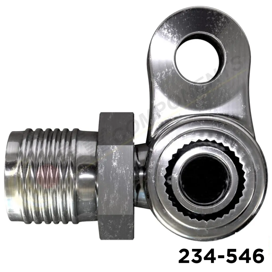 Compressor Custom Manifold Hi Side GM/Ford #6 Hose @ 9 O'clock