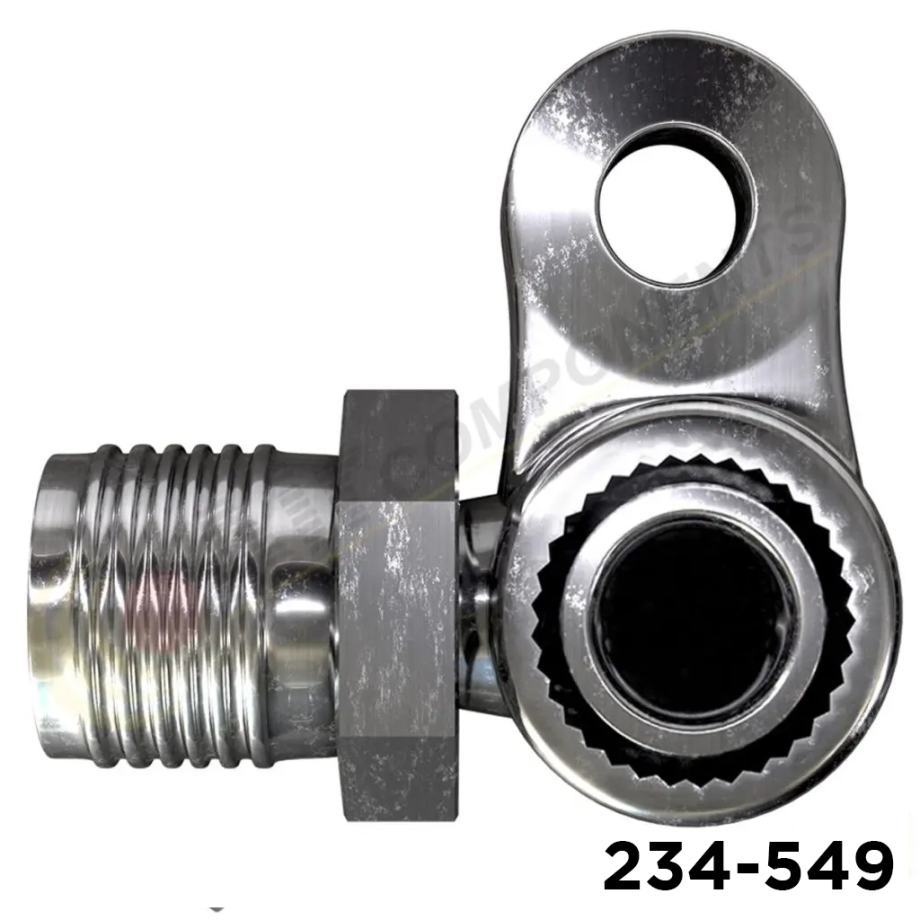 Compressor Custom Manifold Hi Side GM/Ford #8 Hose @ 9 O'clock