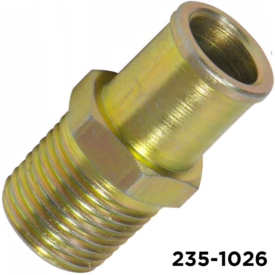 Heater Fitting 1/2 Male Pipe X  3/4 Hose