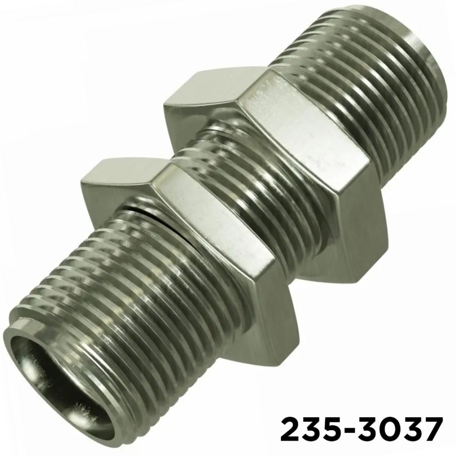 Bulkhead Fitting #8 Male Insert Oring x #8 Male Insert Oring