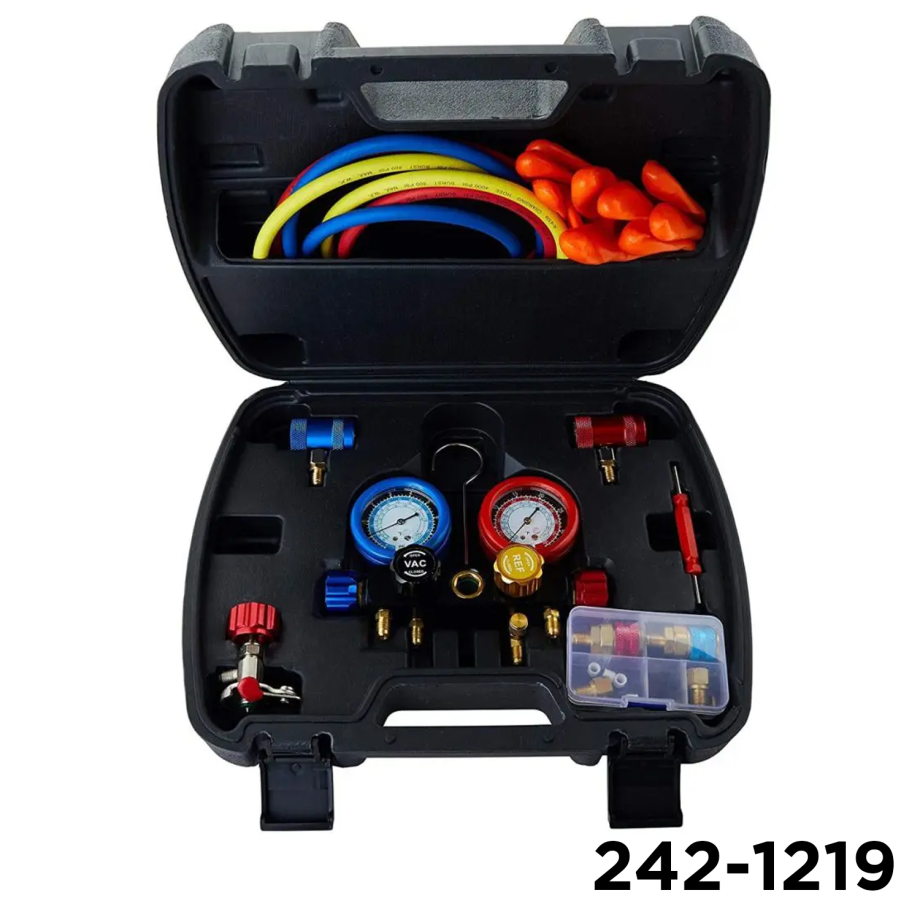 1234YF Gauge Set Aluminium W/ 60" Hoses 4 Way