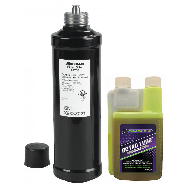 ROBINAIR Recovery/Recycling Filter With Fluoro-Dye Retro Lube