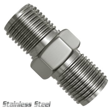 Fitting High Pressure Air 1/4" X 1/4" Male NPT (Stainless Steel)