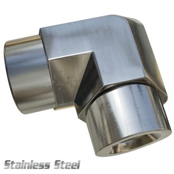 Fitting High Pressure Air 1/4" X 1/4" Female 90 Degree NPT (Stainless Steel)