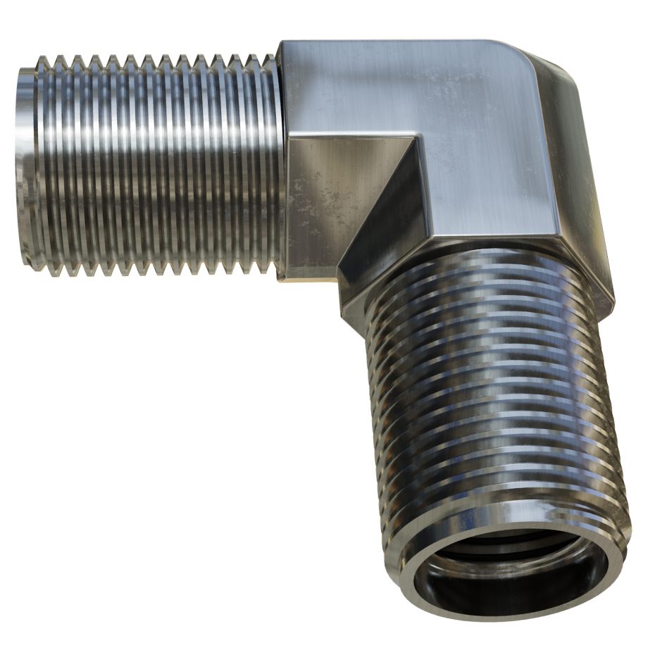 Fitting High Pressure Air 1/4" X 1/4" Male 90 Degree NPT (Steel)