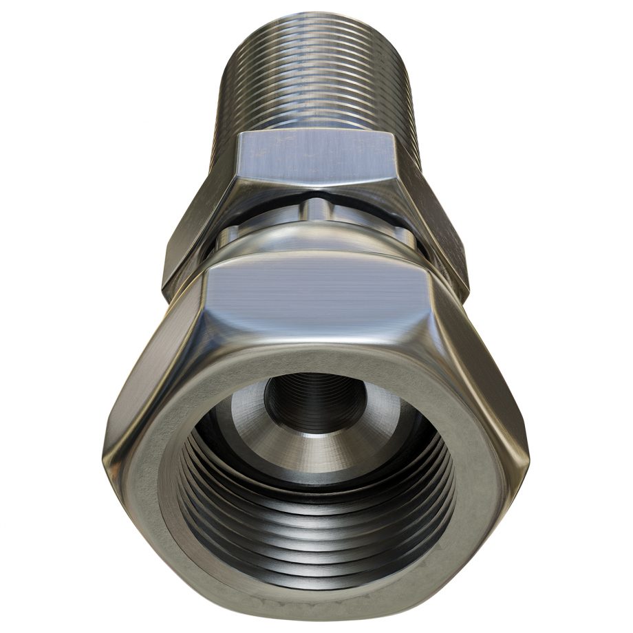 Fitting High Pressure Air 1/8" JIC Female Swivel X 1/4" Male NPT (Steel)
