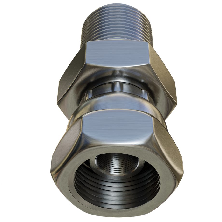 Fitting High Pressure Air 1/4" Female Swivel X 1/4" Male NPT (Stainless Steel)
