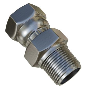 Fitting High Pressure Air 1/8" JIC Female Swivel X 1/4" Male NPT (Steel)