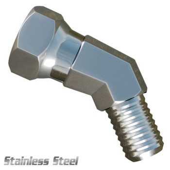 Fitting High Pressure Air 45Degree 1/4" Female Swivel X 1/4" Male NPT (Stainless Steel)