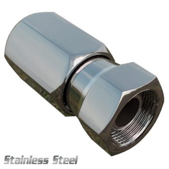 Fitting High Pressure Air Straight 1/4" Female Swivel X 1/4" Female NPT (Stainless Steel)