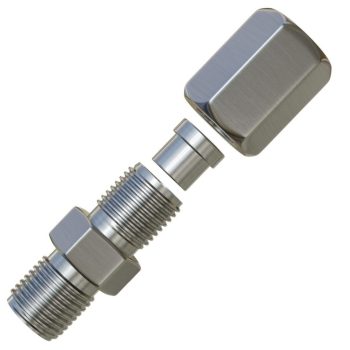 Fitting High Pressure Air 1/4″ Compression X 1/4″ Male NPT (Steel)