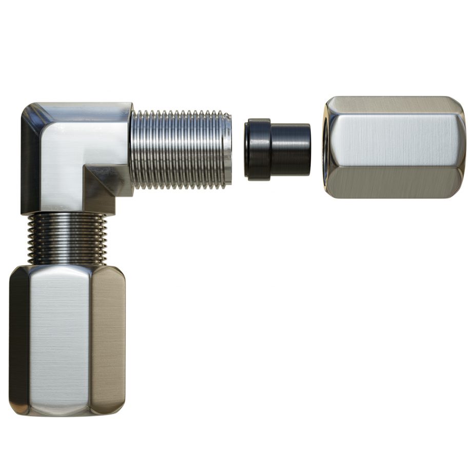 Fitting High Pressure Air 90 Degree 1/4″ X 1/4" Compression (Steel)