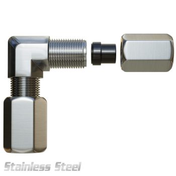 Fitting High Pressure Air 90 Degree 1/4″ X 1/4" Compression (Stainless Steel)