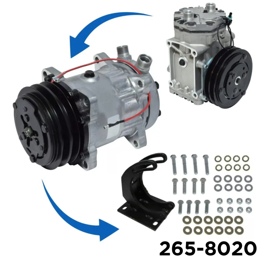 Compressor Kit  York To Sanden Conversion With Self Adjusting Hoops