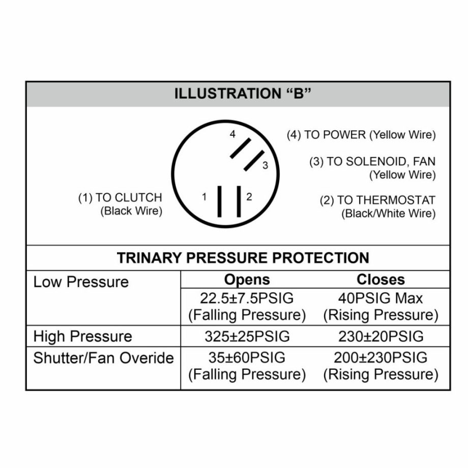 Trinary Switch HP Cut Out  Fan Control & Low pressure Cut Out With Adapter 1/4" Female Port