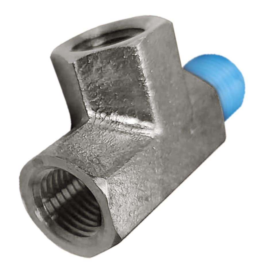 Fitting High Pressure 1/4" FM X 1/4" FM X 1/4" M MPT (Steel)