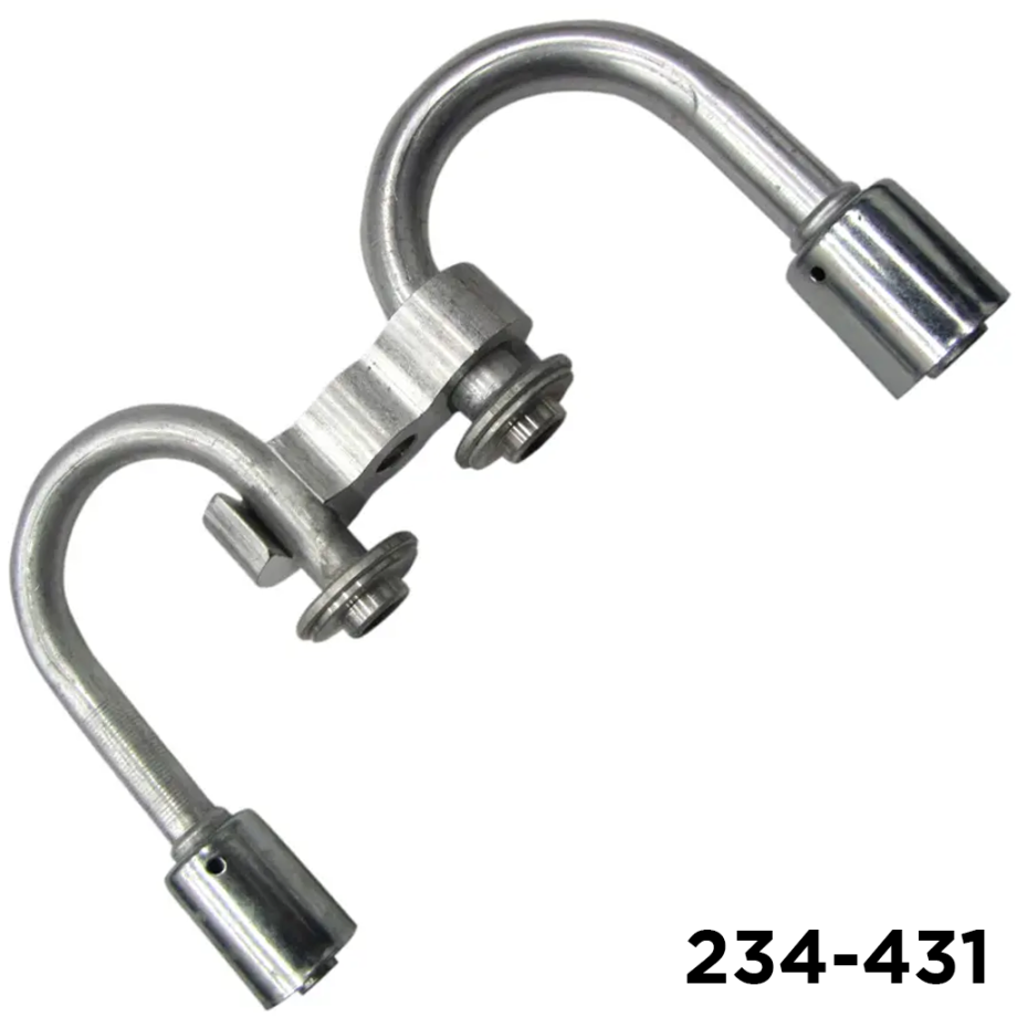 Compressor Fitting Manifold 180 Deg #8 x #12 GM Double Swivel