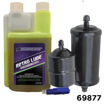 Mastercool Commander  1000 2000 & 3000 69877 Recovery/Recycling Filter With Fluoro-Dye Retro Lube